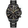 OLEVS 2870 Men Multifunctional Chronograph Three Eyes Waterproof Quartz Watch(Black)