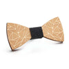 Wooden Bow Tie Men Handmade Bow Tie, Color: Geometric Sun Pattern