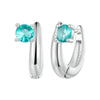 S925 Sterling Silver Platinum-Plated Green Female Earrings(BSE1030)