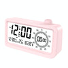 Visual Timer Alarm Clock Dual Display LCD Time Reminder(Pink)