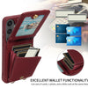 For Samsung Galaxy S24 FE 5G Crossbody Lanyard Zipper Wallet Leather Phone Case(Wine Red)