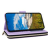 For Samsung Galaxy S24+ 5G Nine-card Slots Zipper Wallet Bag Leather Phone Case(Purple)