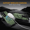 For Samsung Galaxy A54 Lens Holder MagSafe Phone Case(Army Green)