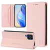 For Samsung Galaxy M53 5G RC01 Dual-Folded Magnetic Suction RFID Leather Phone Case(Pink)