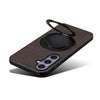For Samsung Galaxy S24+ 5G Denior A14 Skin Feel Rotating Holder MagSafe Phone Case(Brown)
