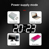 LED Digital Clock Living Room Wall Clock Creative WIFI Clock US Plug, Style:4 Bit WIFI, Color:Hollow Red