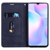 For Xiaomi Redmi 9 Frosted Business Magnetic Horizontal Flip PU Leather Case with Holder & Card Slot & Lanyard(Black)