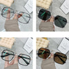 Double-beam Polarized Variable Color Eyeglasses Non-degree Flat Glasses, Lens: Change Grey(Gray Silver Frame)