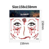 10pcs Halloween Scar Waterproof Tattoo Sticker Simulated Face Horror Stickers, Pattern: RM-038