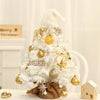 50cm LED Desktop Flocked Mini Christmas Tree Christmas Tree Ornaments Christmas Decorations(White)
