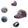 13948 Shark Pattern Washable Baseball Cap Spring and Autumn Sun Hat, Size:One Size(Denim Blue)