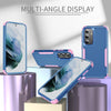 For Samsung Galaxy S25 5G TPU + PC Shockproof Protective Phone Case(Royal Blue + Pink)