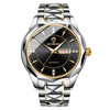 BINBOND B5552 Luminous Multifunctional Business Calendar Quartz Watch(Inter-gold-Black)