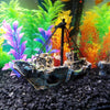 Pirate Ship Rotten Boat Small Net Boat Aquarium Landscaping Fish Tank Glass Cylinder Scene