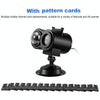 12 Cards UK Plug Color Card Pattern 9W Christmas Projection Light Remote Control Snow Light