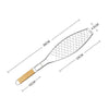 Chrome Plated Wooden Handle Single Fish Barbecue Net Clip Outdoor Grilled Fish Clip Barbecue Tool