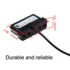 MK-114 2pcs Plane Frame CNC Aluminum Alloy LED Taillights Motorcycle License Plate Light(Black)