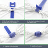60 PCS T-Shaped Cable Organizer Belt Nylon Winder Buckle, Length: 20cm(Color Random Delivery)