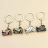 Simulation Cool Motorcycle Keychain Metal Decoration Pendant, Style: X-231 Black