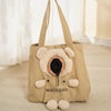 Canvas Pet Carrier Bag, Bear Khaki, For Cats & Small Dogs (Up to 6kg)