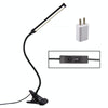 LED Desk Lamp 8W Folding Adjustable Eye Protection Table Lamp, USB Plug-in Version + Power Plug(Black)