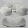 Portable Nap Neck Care Pillow Multifunctional Airplane Travel U-Shaped Pillow, Style: Dark Gray PP Cotton