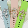 3pcs/Set Smart Watch Silicone Watch Band Decorative Ring Butterfly Buckle Watch Band Decorations(3)