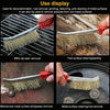 BBQ Grill Wire Cleaning Brush with Handle Stainless Steel