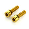 6 PCS Bicycle Accessories Titanium Bottle Cage Screw M5 18mm(Gold)