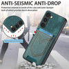 For Samsung Galaxy S25 Ultra 5G Denim Texture Leather Skin Phone Case with Card Slot(Green)