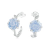 S925 Sterling Silver Ultraviolet Color-Changing Rose Earrings(SCE1729)