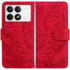 For Redmi K70 / K70 Pro Tiger Embossing Pattern Flip Leather Phone Case(Red)