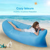 Outdoor Portable Lazy Water Inflatable Sofa Beach Grass Air Bed, Size: 200 x 70cm(Black)