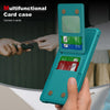 For Samsung Galaxy S25 Ultra 5G Vertical Flip Card Bag Holder Leather Phone Case(Cyan Green)