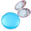 Makeup Small Mirror Folding Portable Clamshell Circular Mirror(Sky Blue)