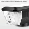 Bicycle Solar Headlight Horn Light Night Riding USB Charging Headlight Bicycle Glare Flashlight Equipment(Red)