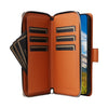 For Samsung Galaxy S24+ 5G Nine-card Slots Zipper Wallet Bag Leather Phone Case(Brown)