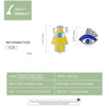 S925 Sterling Silver Devil Eye Lucky Hand Ear Stud Women Earrings