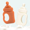 Baby Silicone Teether Bottle Bite Teether Teething Stick, Color: Without Box Milk White