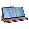 For Samsung Galaxy S22 Ultra 5G Nine-card Slots Zipper Wallet Bag Leather Phone Case(Rose Gold)