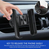 Car Air Outlet Rotatable Snap-on Base Mobile Phone Navigation Bracket(Black)