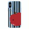 For iPhone XS Max Skin Feeling Jelly TPU Hybrid PC Phone Case(Big Apple Blue)