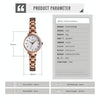Skmei 1410 Lady Quartz Watch European and American Fashion Watch Business Leisure Steel Belt Lady Watch(Rose Gold)