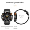 HT17 1.46 inch Round Screen Bluetooth Smart Watch, Support Health Monitoring & 100+ Sports Modes(Orange)