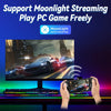 ANBERNIC RG556 Handheld Game Console Android 13 System 5.48-Inch AMOLED Screen WIFI Bluetooth Game Player 128GB+128GB(Transparent Blue)
