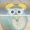 3 Inch Children Cartoon Owl Luminous Silent Bedside Snooze Small Alarm Clock(Ink Green)
