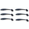 7.5cm 6pcs /Pack HENGJIA Spaghetti Worm T-Tail Soft Bait Spiral Fishing Dummy Lures(Color 5)