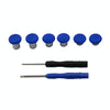6x Blue Controller Buttons for PS4/Switch/Xbox One | Metal & Silicone