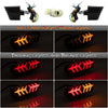 2 PCS KC670 Motorcycle Integrated Flashing Turn Signal Brake Tail Light for Honda MSX125 CBR650F CTX700(Transparent Black)