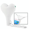 1 Male to 2 Females 3.5mm Jack Plug Multi-function Heart Shaped Earphone Audio Video Splitter Adapter with Key Chain for iPhone, iPad, iPod, Samsung, Xiaomi, HTC and Other 3.5 mm Audio Interface Electronic Digital Products(White)